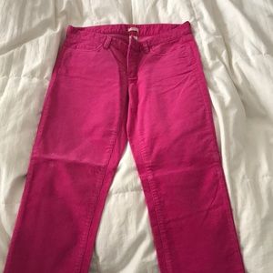 J Crew Pink matchstick cords